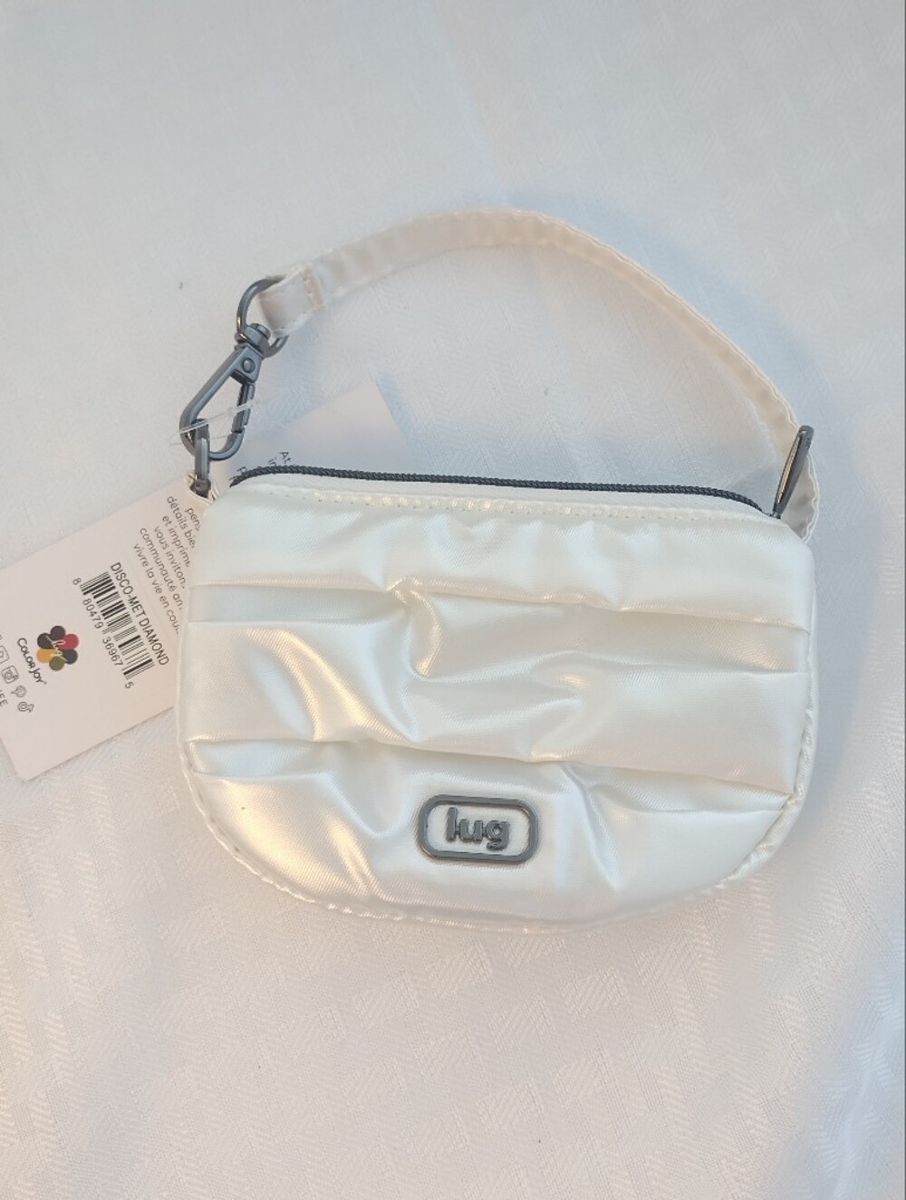 NWT Lug Disco Pouch in Metallic Diamond.